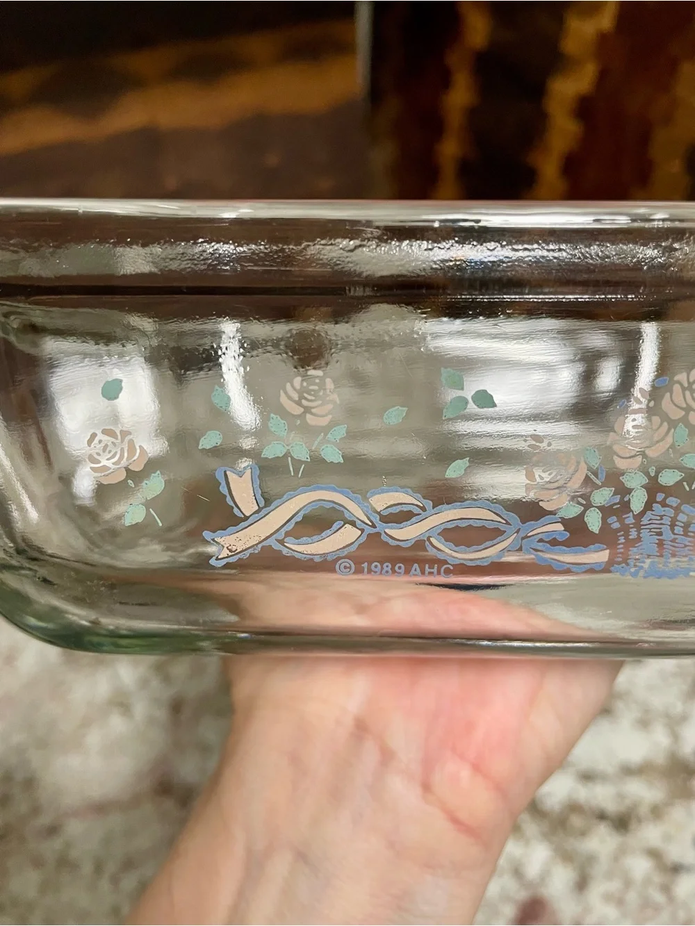 Vintage 1989 Anchor Hocking square baking dish